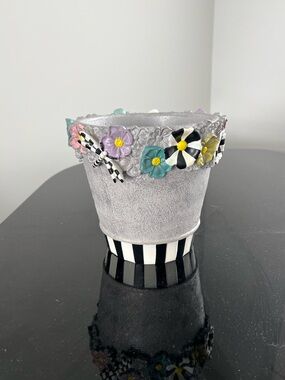 MacKenzie-Childs Maia Small Hand-Painted Resin Pot